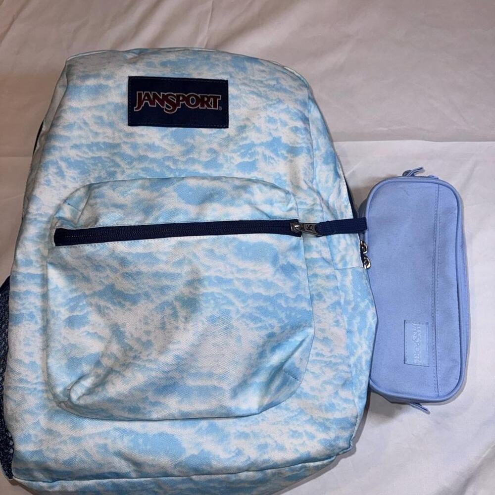 Jansport Kids Backpack and Pencil Pouch Back to School Blue